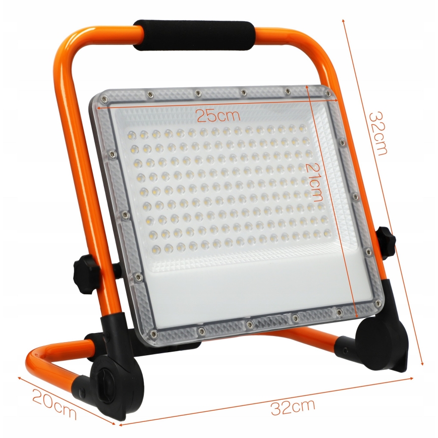 LED-strålkastare med stativ LED/100W/230V 4500K IP65 orange