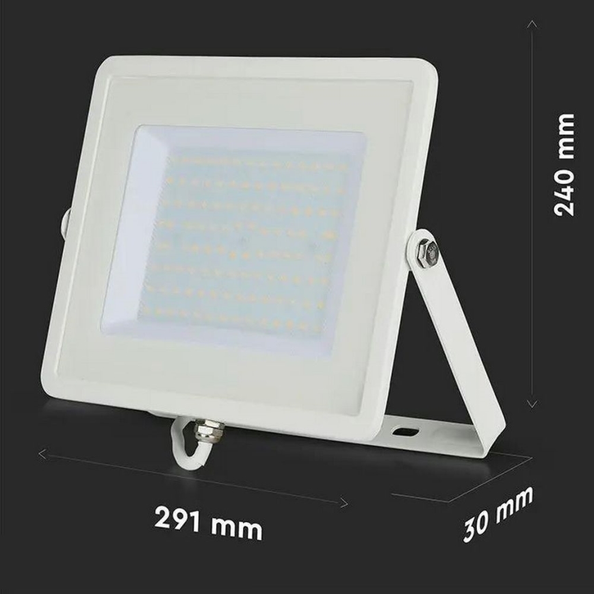 LED Strålkastare SAMSUNG CHIP LED/100W/230V 4000K IP65 vit