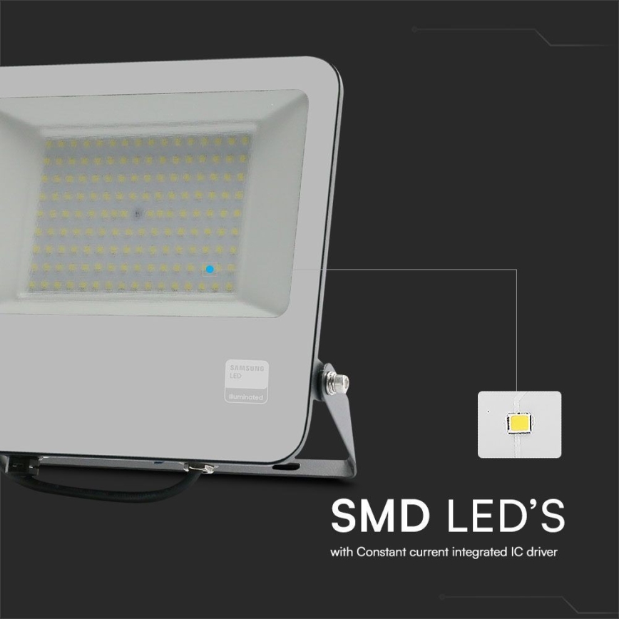 LED Strålkastare SAMSUNG CHIP LED/100W/230V 6400K IP65 svart