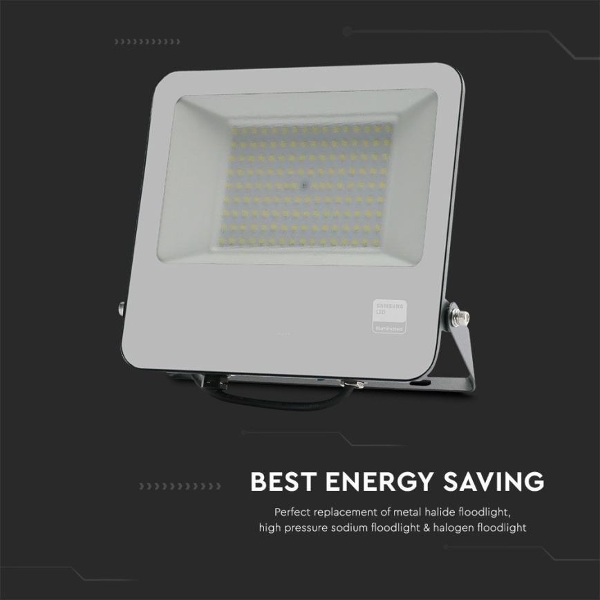 LED Strålkastare SAMSUNG CHIP LED/100W/230V 6400K IP65 svart