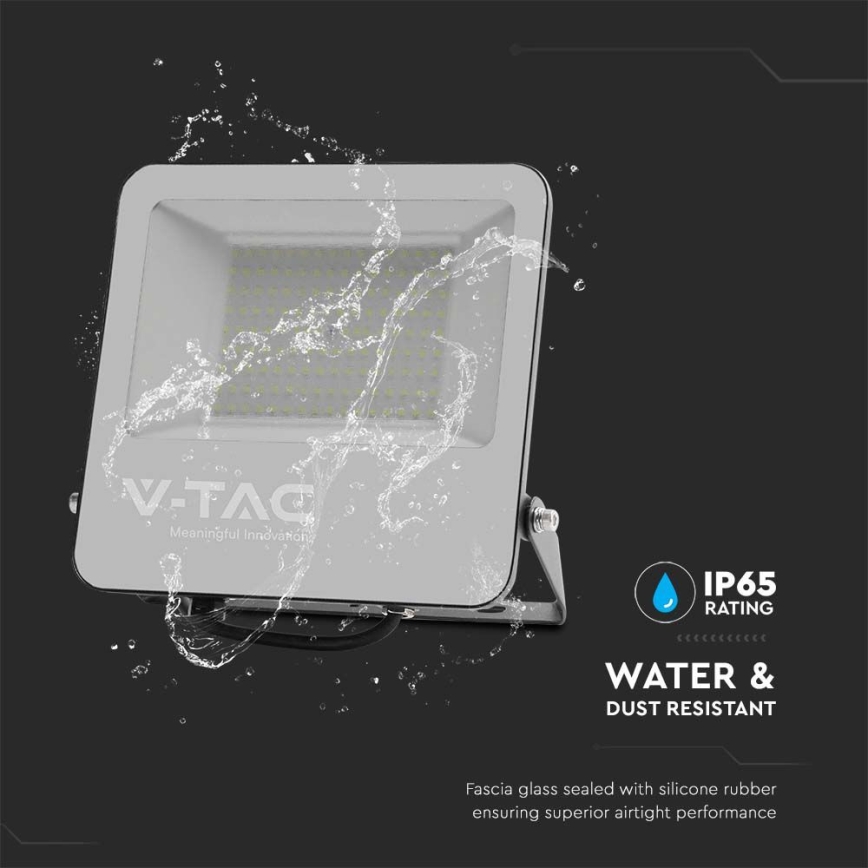 LED Strålkastare SAMSUNG CHIP LED/100W/230V 6500K IP65 svart