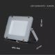 LED strålkastare  SAMSUNG CHIP LED/150W/230V 6400K IP65 grå