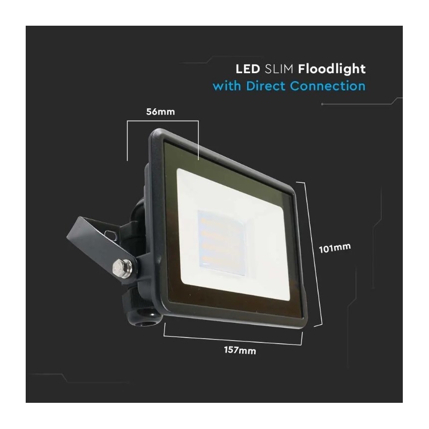 LED Strålkastare SAMSUNG CHIP LED/20W/230V IP65 6500K