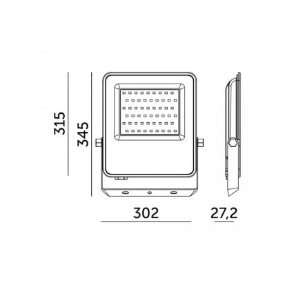 LED-strålkastare ULSAN, 200 W, 230 V, 4000 K, IP65