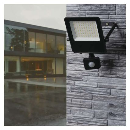 LED-strålkastare med sensor VISIO LED/50W/230V 4000K IP65