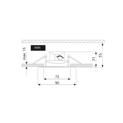 LED Suspended tak belysning EYE LED/5W/100-250V 3000K