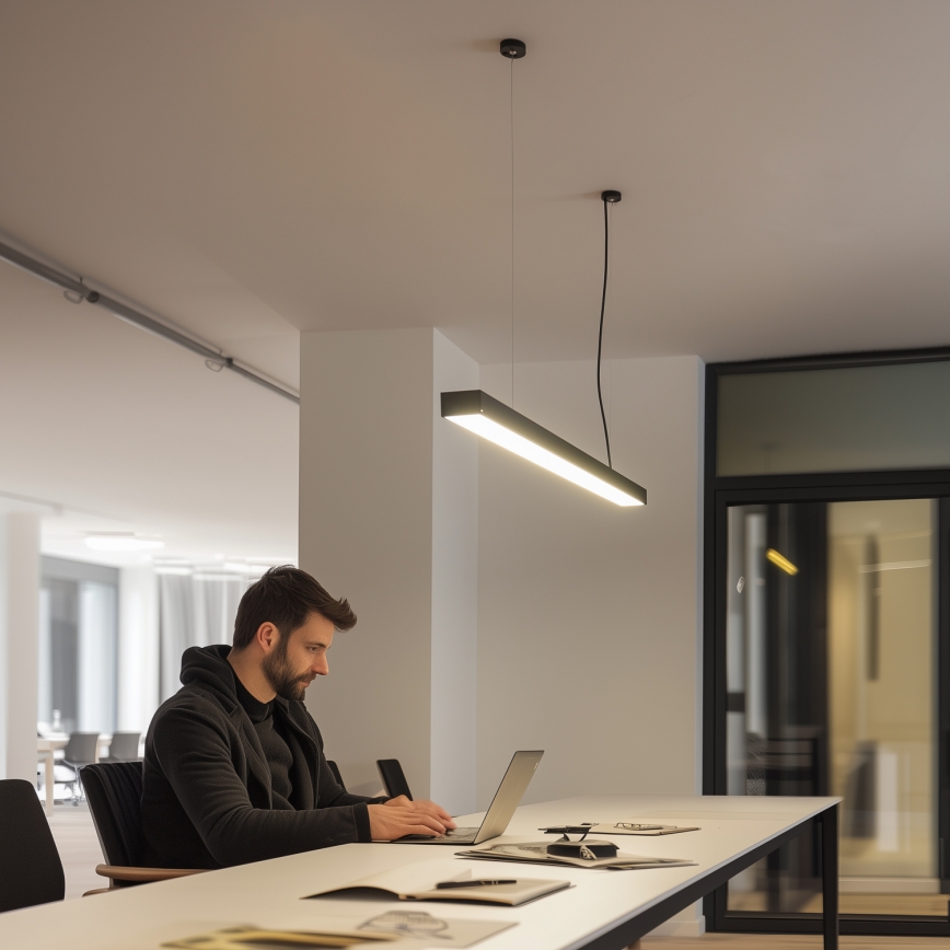 LED Tak fäst Pendellampa CYNIDECO LED/30W/230V 4000K svart