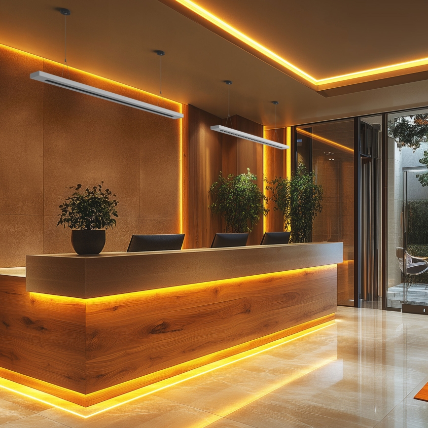 LED Tak- och pendellampa PLANK LED/20/30/40W/230V 2700/4000/6000K CRI 90 vit
