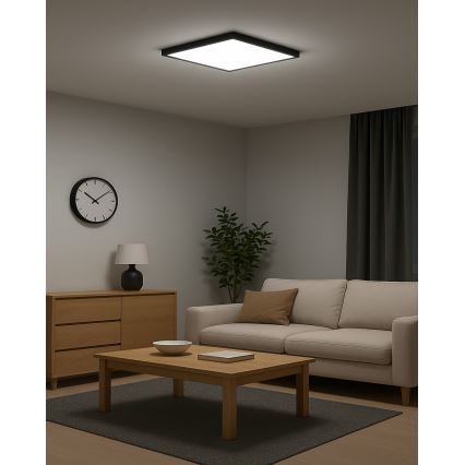 LED-takarmatur 32W/230V 3000/4000/6500K 40x40 cm svart
