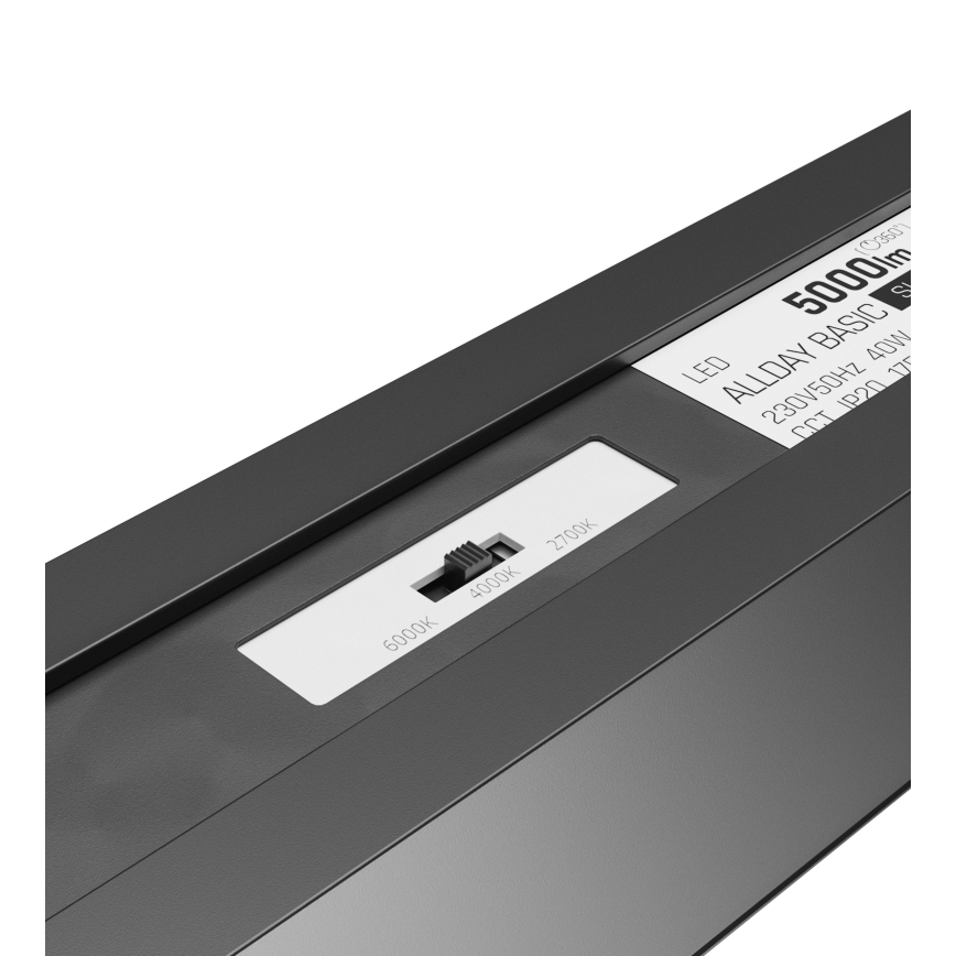 LED-taklampa ALLDAY BASIC 20/30/40W 230V 2700/4000/6000K 120 cm svart