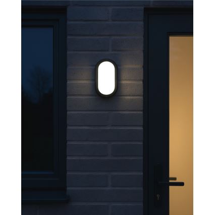LED takarmatur för utomhusbruk LED/8W/230V 4200K IP64 svart