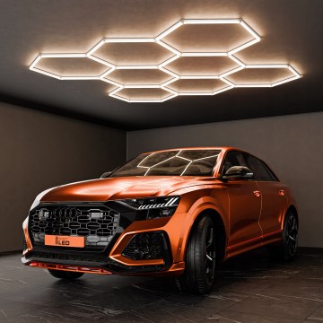 LED-takarmatur HEXAGON LED/570W/85–265V 6500K 522x298 cm CRI 90 IP54 vit