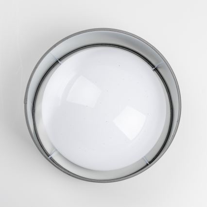 LED-takarmatur LED/12W/230V Ø 32 cm grå/silver