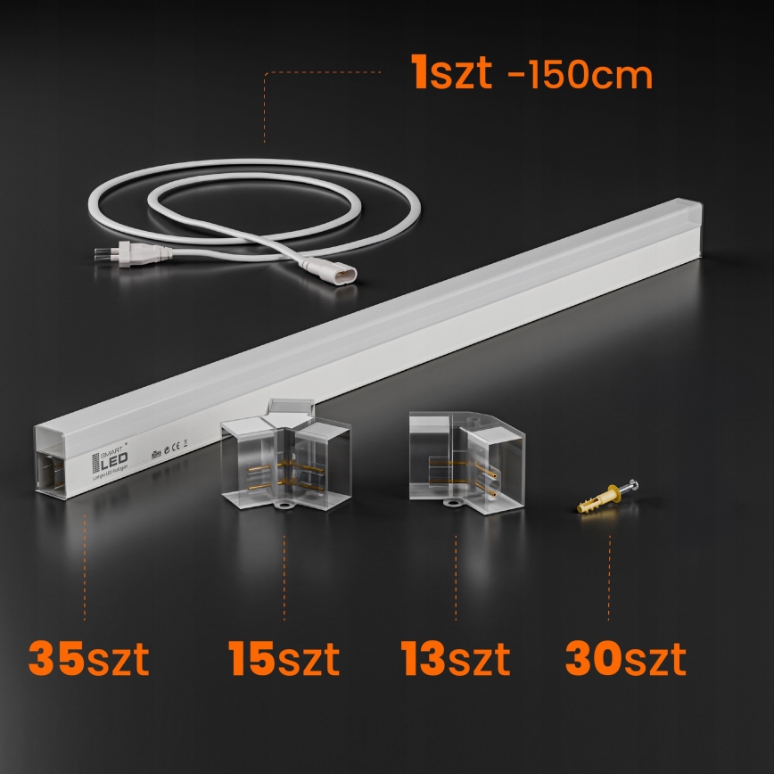 LED-taklampa HEXAGON LED/350W/85-265V 6500K 313x298 cm CRI 90 IP44 vit