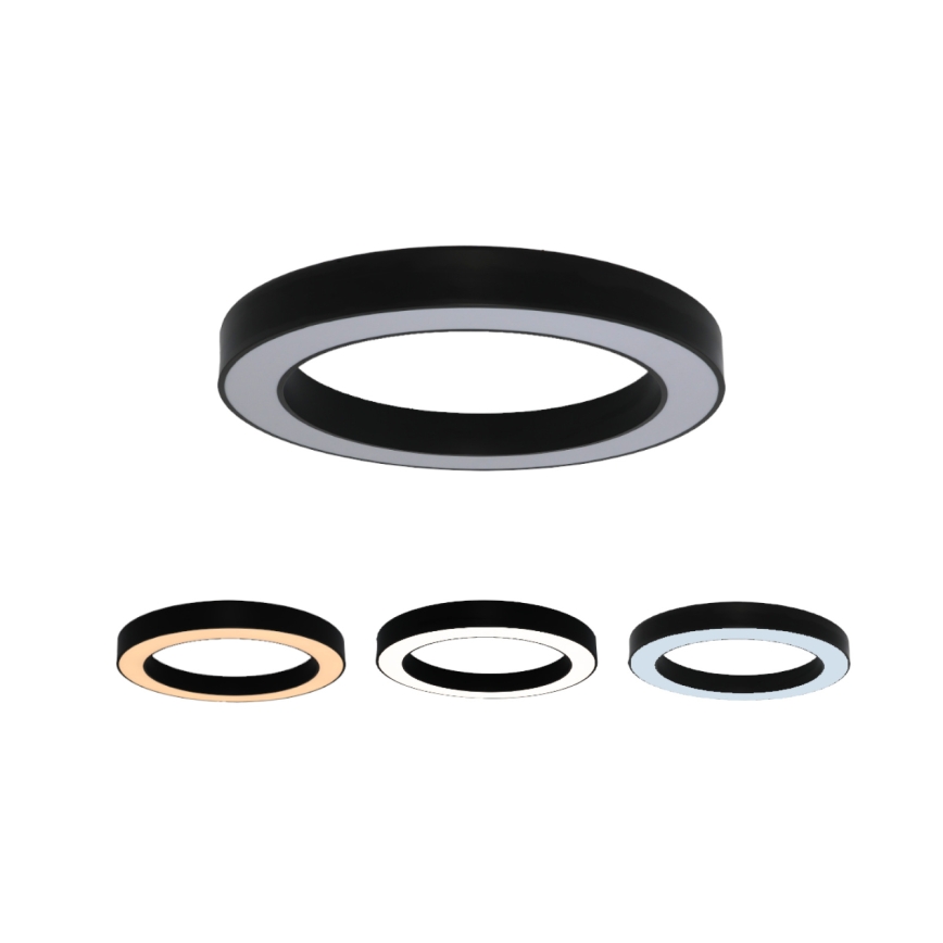 LED takarmatur LED/80W/230V 3000/4000/6500K Ø 80 cm svart