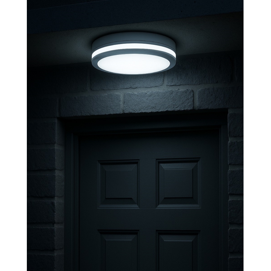 LED taklampa för badrum med rörelsesensor LED/20W/230V 3000/4000/6500K Ø 23 cm IP54 vit