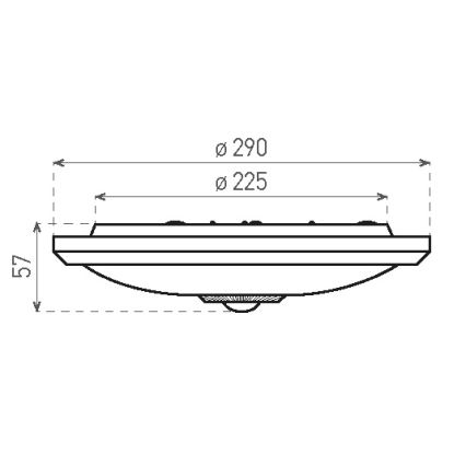 LED takarmatur med rörelse- och skymningssensor samt nödbelysningsmodul MANA LED/12W/230V 1500 mAh Ø 29 cm vit