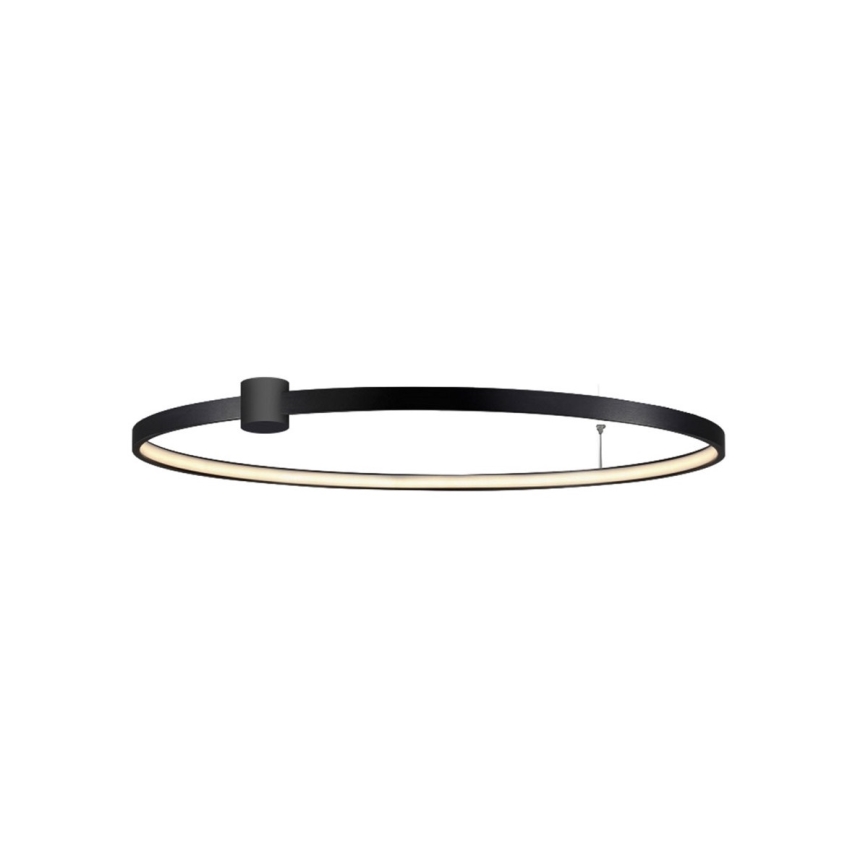 LED takarmatur RING S LED/50W/230V 3000/4000/6000K Ø 90 cm svart