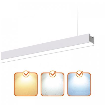 LED takarmatur, ytmonterad/hängande, KOLINE LED/40W/230V 3000/4000/6500K 120 cm vit