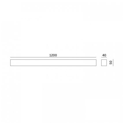 LED takarmatur, ytmonterad/hängande, KOLINE LED/40W/230V 3000/4000/6500K 120 cm vit