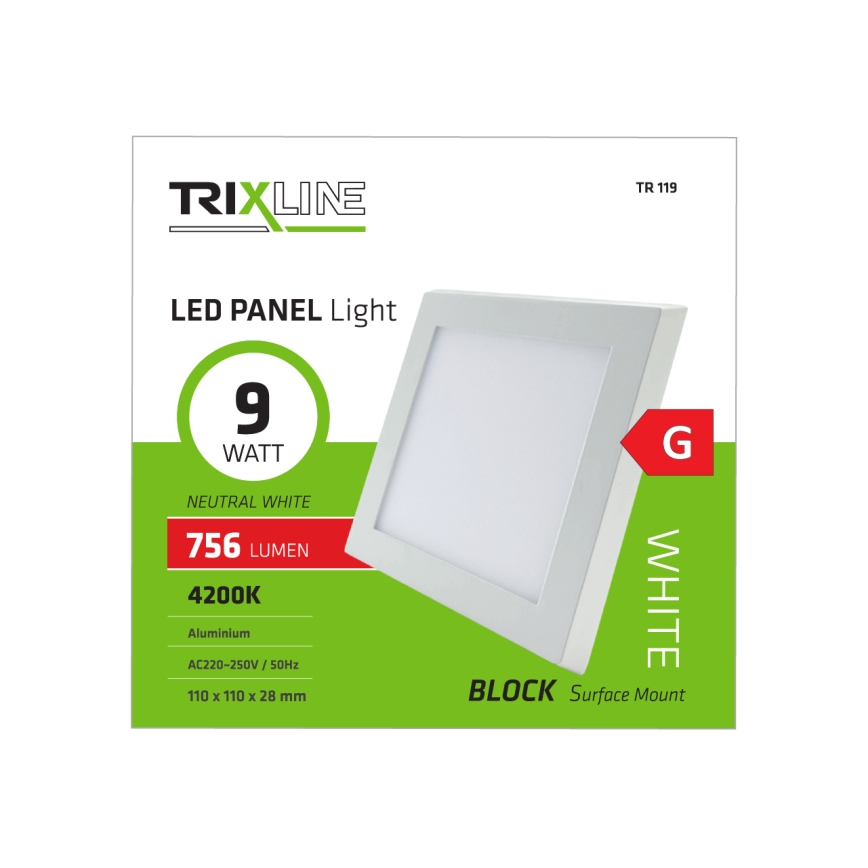 LED Takbelysning LED/9W/230V 4200K