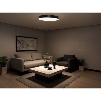 LED-taklampa 135W/230V 3000/4000/6500K Ø 80 cm svart