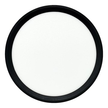 LED-taklampa 18 W, 230 V — valbar färgtemperatur 3000/4000/6500 K, Ø 23 cm, svart