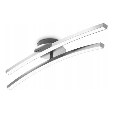 LED-taklampa 2 x 6 W, 230 V, blank krom