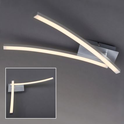 LED taklampa 2x LED/6W/230V 3000K matt krom