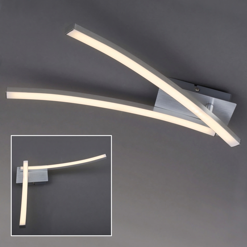 LED taklampa 2x LED/6W/230V 3000K matt krom