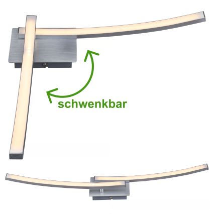 LED taklampa 2x LED/6W/230V 3000K matt krom