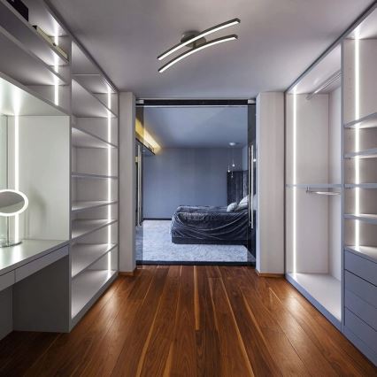 LED taklampa 2xLED/6W/230V 3000K svart