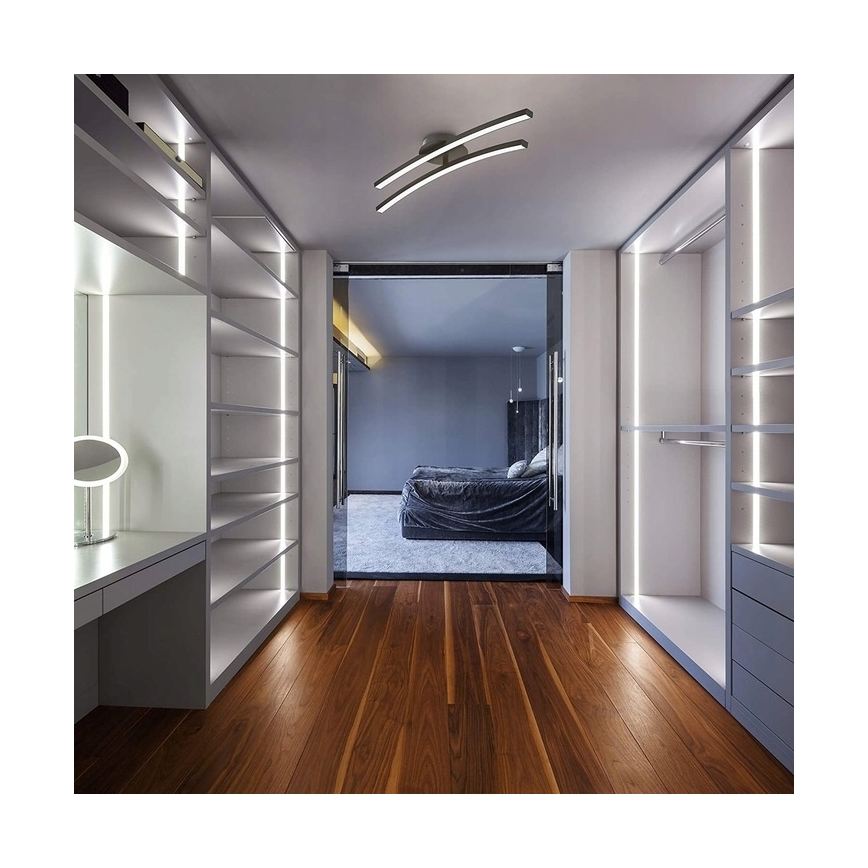 LED taklampa 2xLED/6W/230V 3000K svart