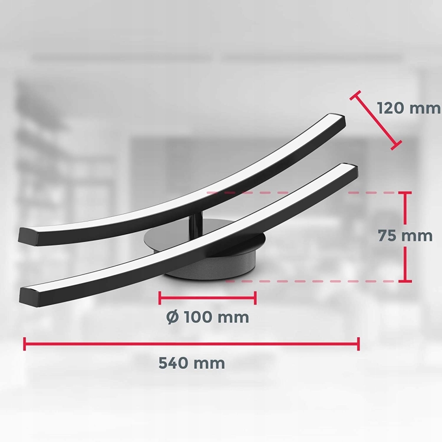 LED taklampa 2xLED/6W/230V 3000K svart