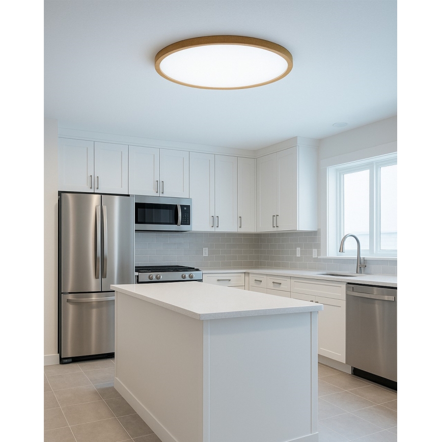 LED-taklampa, 32 W, 230 V, 3000/4000/6500 K, Ø 40 cm, beige