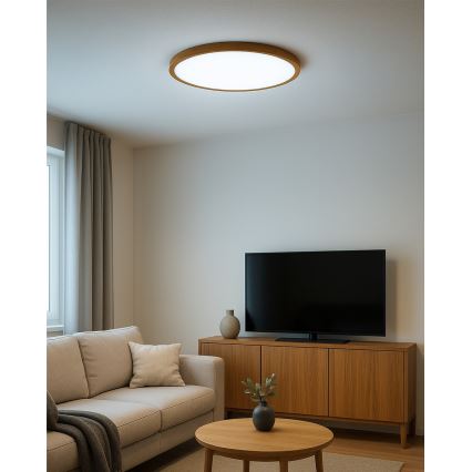 LED-taklampa, 32 W, 230 V, 3000/4000/6500 K, Ø 40 cm, beige