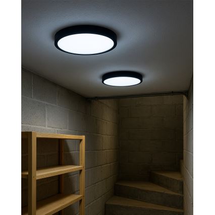 LED-taklampa 32 W/230 V 3000/4000/6500 K Ø 40 cm svart