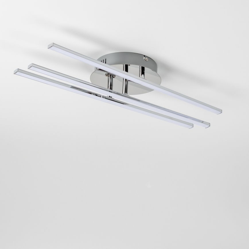 LED-taklampa 3xLED/3W/230V polerad krom