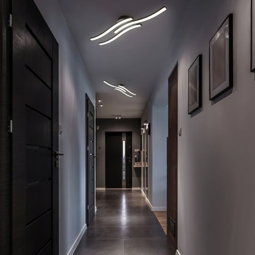LED taklampa 3xLED/6W/230V 2700K svart