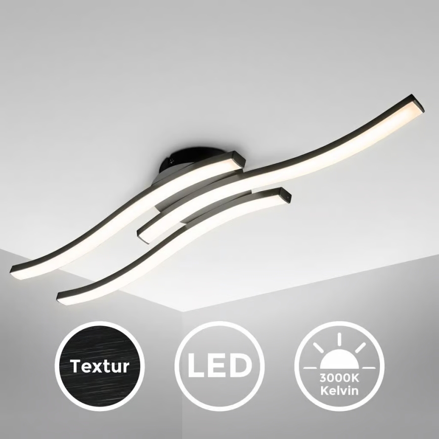 LED taklampa 3xLED/6W/230V 2700K svart