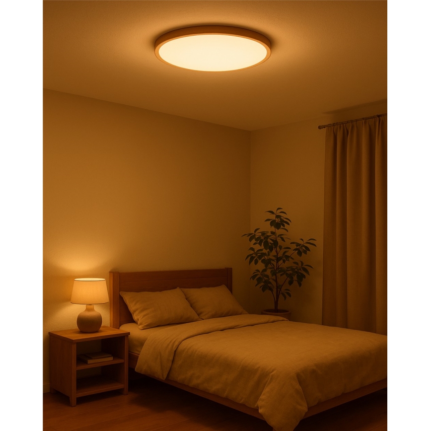 LED-taklampa 40W/230V 3000/4000/6500K Ø 50 cm beige