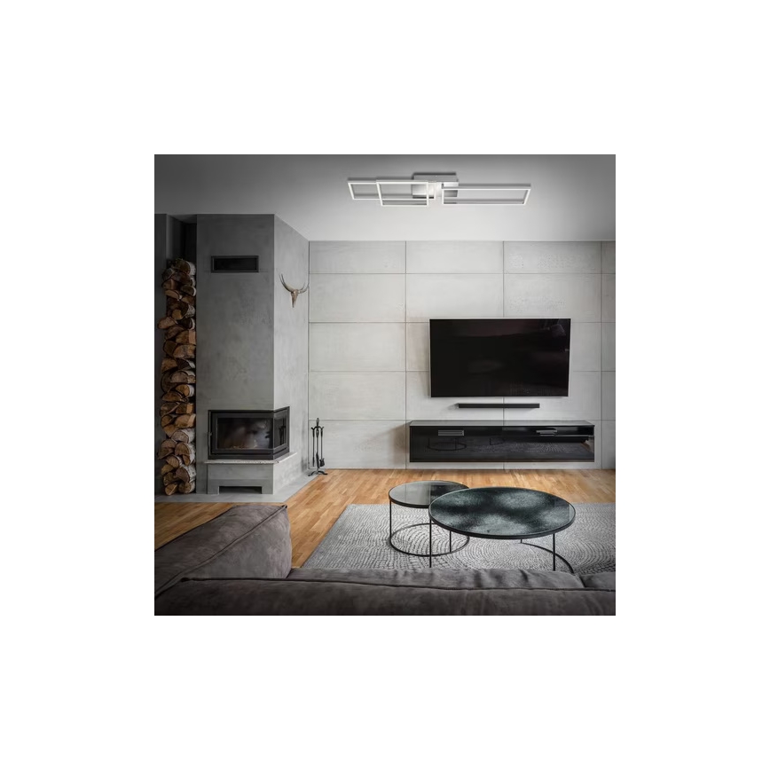 LED-taklampa 42 W / 230 V / 3000 K, mattkrom