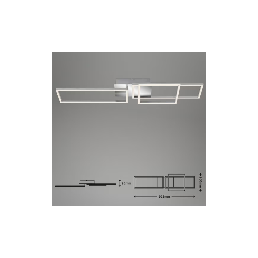 LED-taklampa 42 W / 230 V / 3000 K, mattkrom