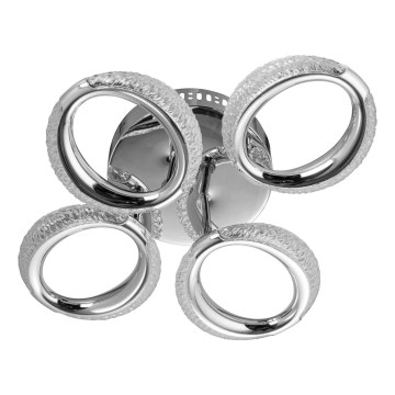 LED taklampa 4xLED/14W/230V 3000-5000K 37x43 cm skinande krom