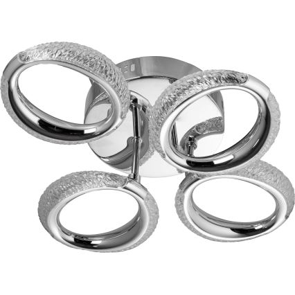 LED taklampa 4xLED/14W/230V 3000-5000K 37x43 cm skinande krom