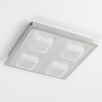 LED-taklampa 4xLED/5W/230V 3000K 28x28 cm matt krom