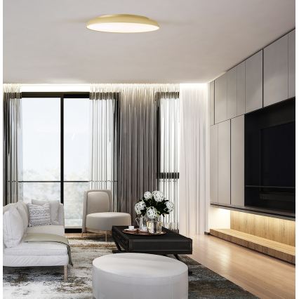 LED taklampa ART LED/40W/230V guldfärgad