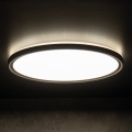 LED taklampa AZPO LED/18,5W/230V 3000/4000/6000K Ø 29 cm IP54 svart