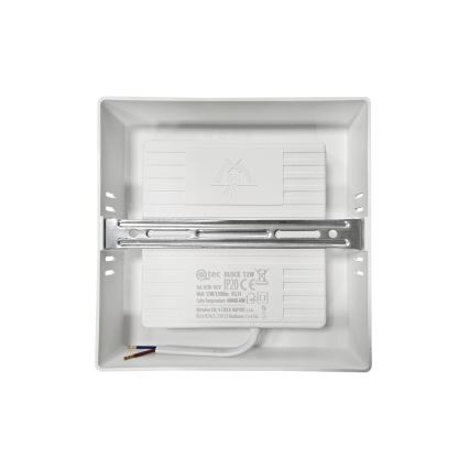 LED taklampa BLOCK LED/12W/230V 4000K 16,7x16,7 cm vit