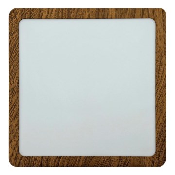 LED taklampa BLOCK LED/18W/230V 4200K 22x22 cm brun